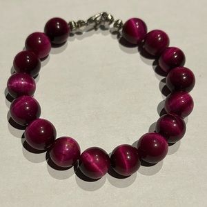 Genuine Rose Tiger Eye Bracelet 7 Inches